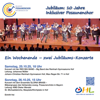 Plakat zum Jubiläum des Inklusiven Posaunenchores